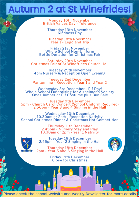 Autumn 2 at St Winefrides