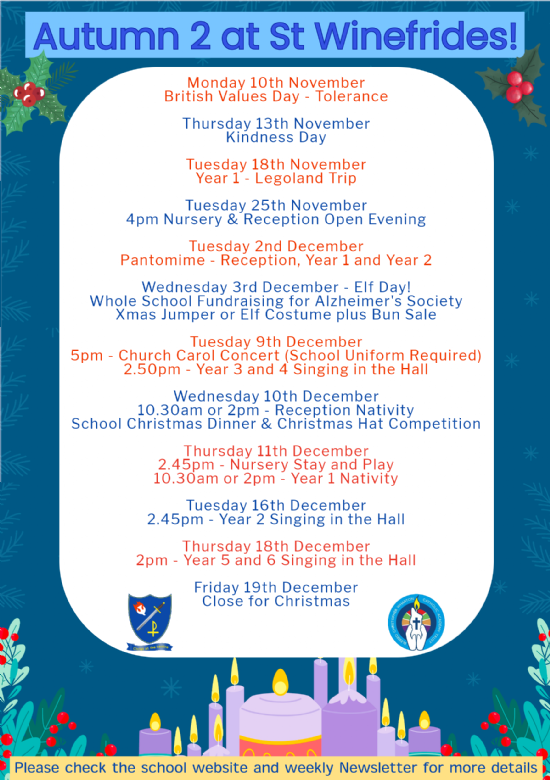 Autumn 2 at St Winefrides