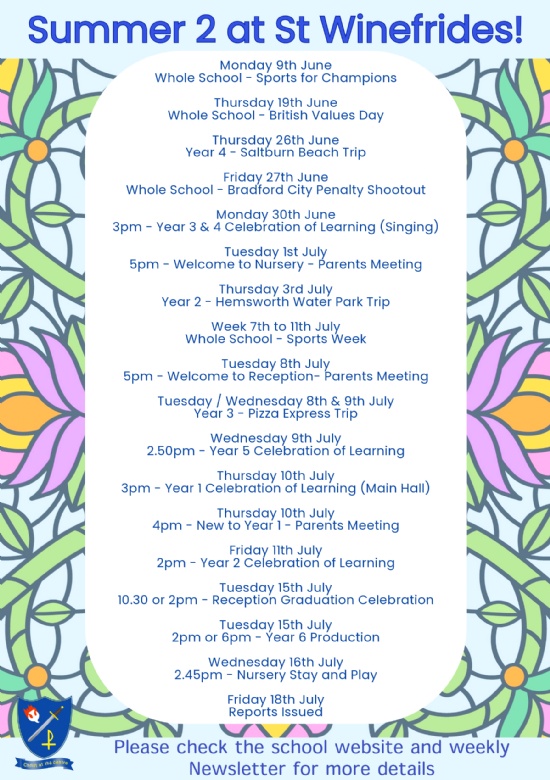 Summer 2 at St Winefrides!